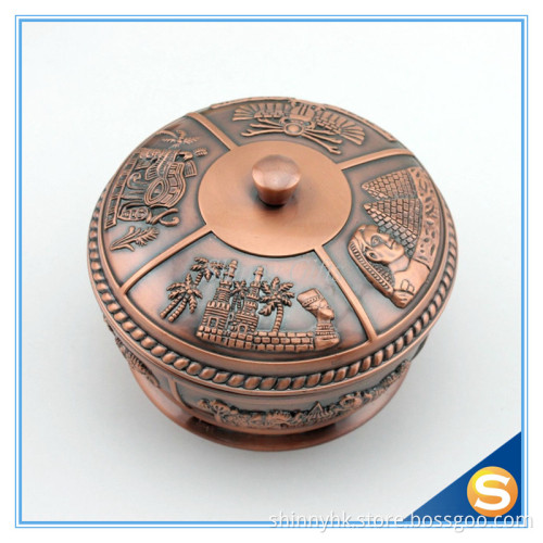 Shinny Gifts Metal Antique Brass Ashtray for Souvenir